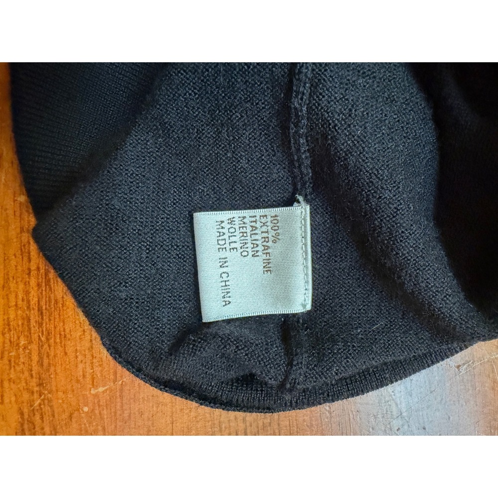 Peter Millar XXL Black Merino Wool V-Neck Sweater WMGA Golf Flags Logo Mens - Picture 12 of 13